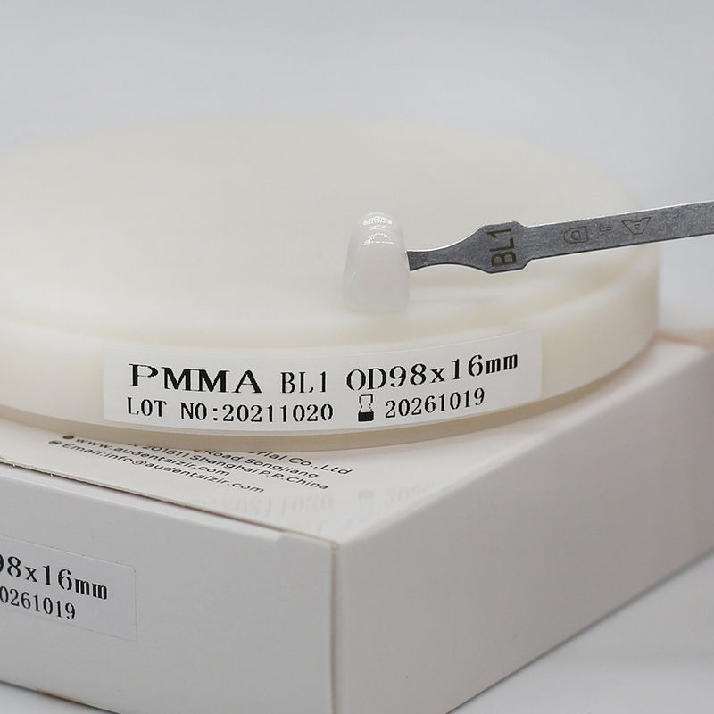 Mono Dental Pmma Block Monochromatic Pmma Temporary Bridge 98mm
