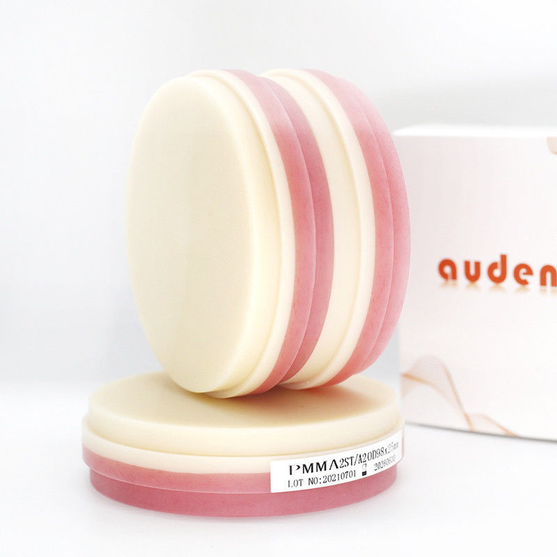 Audental 98*10mm-25mm Clear Color PMMA Blocks Disc Dental Lab Material Resin Disk CAD CAM Dental PMMA
