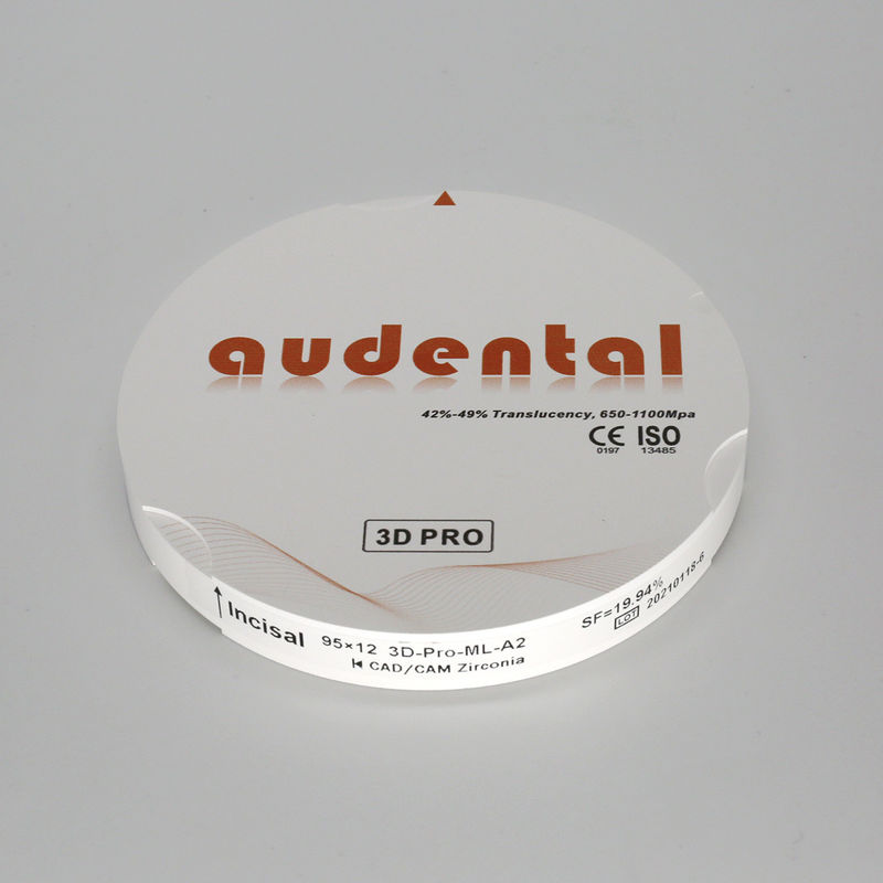 CAD CAM Dental Zirconia Block / Blank 95mm Zirkonzhan Milling Disc