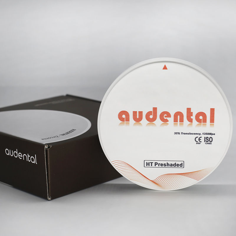 Round Dental CAD CAM Disc HT Plus Zirconia Multilayer 1350 Mpa Strength