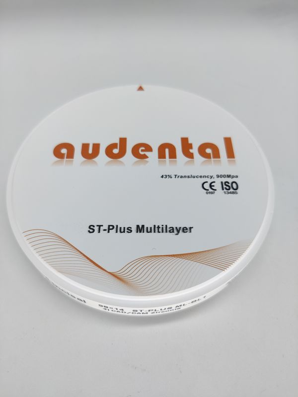 ST Plus Translucent Dental Zirconia Full Arch Multilayer Blocks 46% 900Mpa