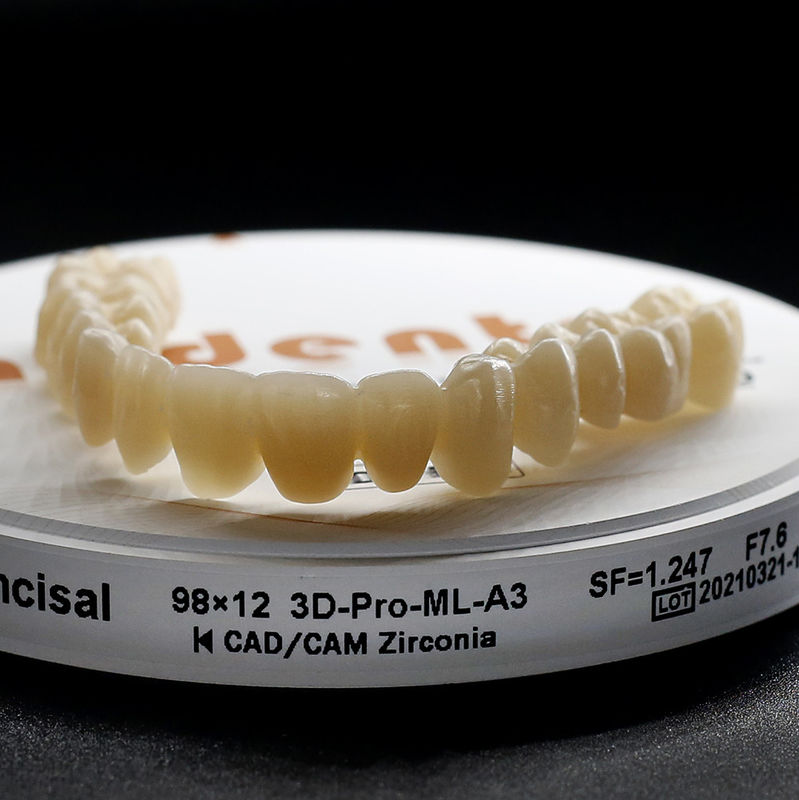 Audental 3D Pro Zirconia Dental White CAD CAM Block 92mm Open System CE