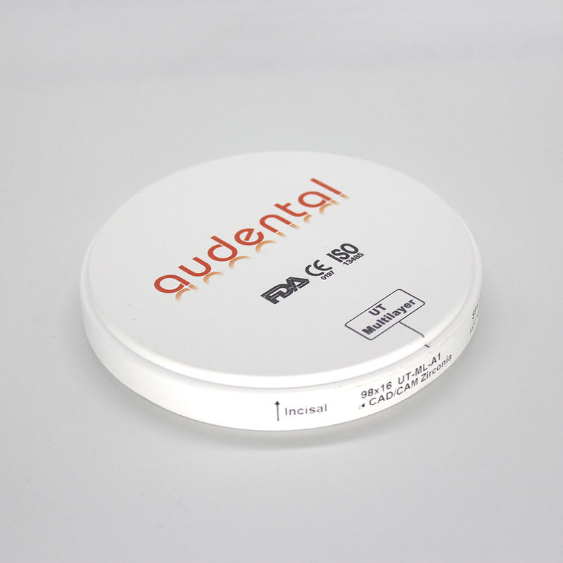12-25mm Thick Multilayer Zirconia Block With Strength 600Mpa UT ML Yttria Stabilized Zirconia