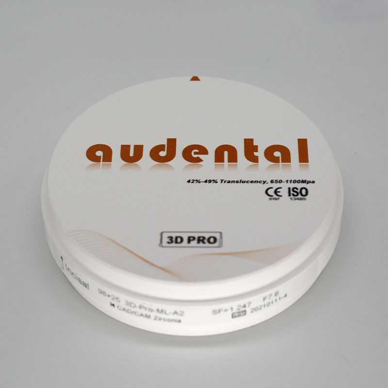 High Density Zirconia Ceramic Dental Density After Sintering 6.0g/cm3 Radioactivity 0.1Bq/g