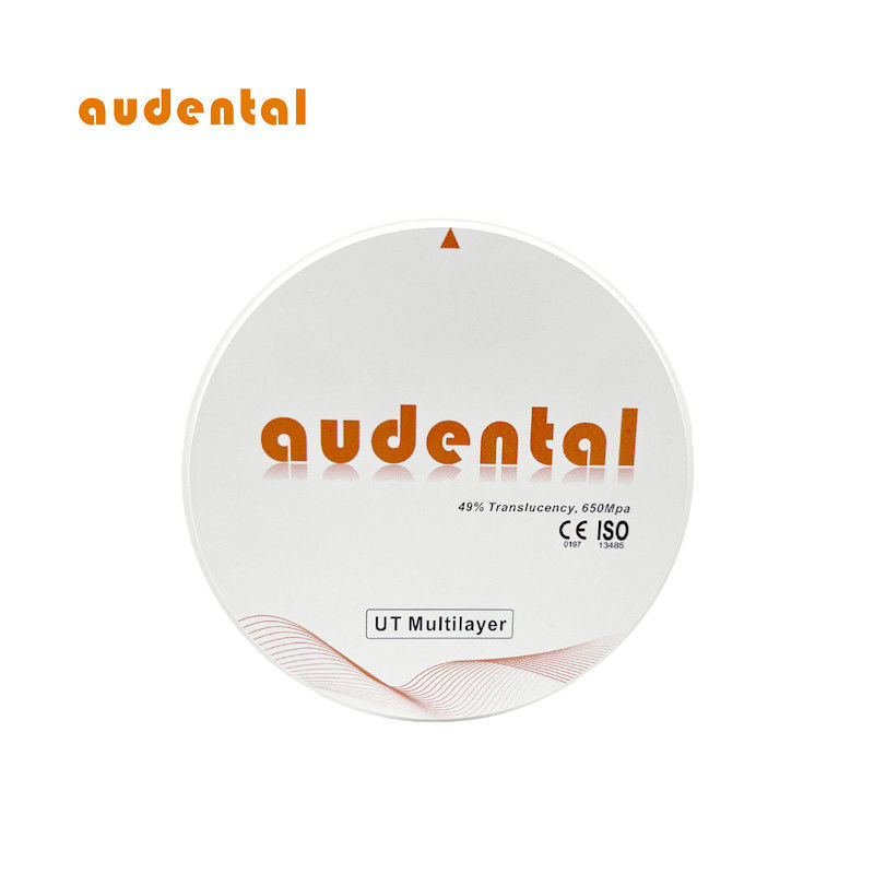 680Mpa zirconia block With 49% Translucency Smooth Surface Vita 16 Color