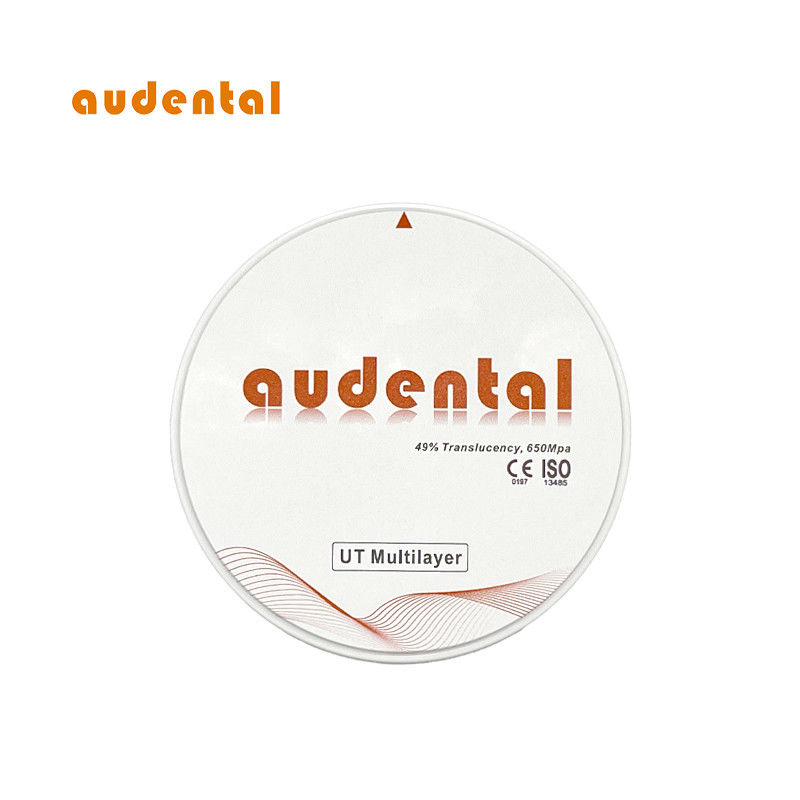 680Mpa zirconia block With 49% Translucency Smooth Surface Vita 16 Color