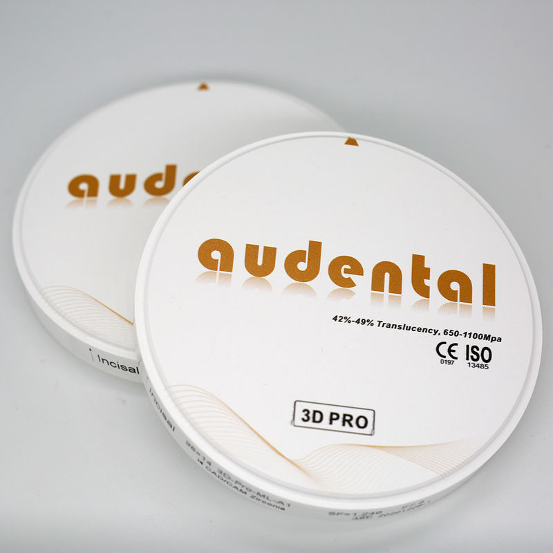 Audental Factory Price Dental Lab Zirconia Block 98mm 3D Pro Dental Consumables High Quality Zirconium Disc