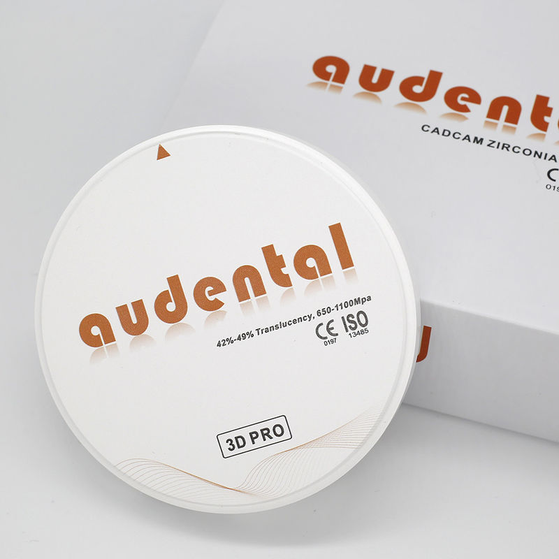 98/95/92mm Aethtics Dental Zirconia Blocks 20 Colors OEM ODM 3D Pro Multilayer 49%R Translucency