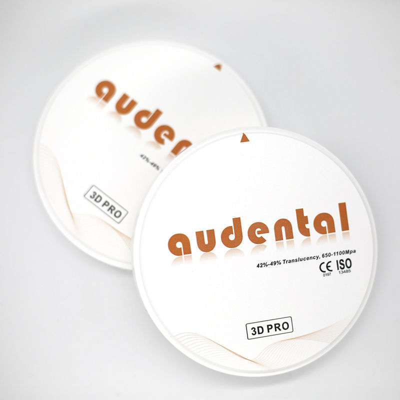 650-1100Mpa Strength Zirconia Blocks CAD CAM Disc 20 Colors For Dental Lab By Audental