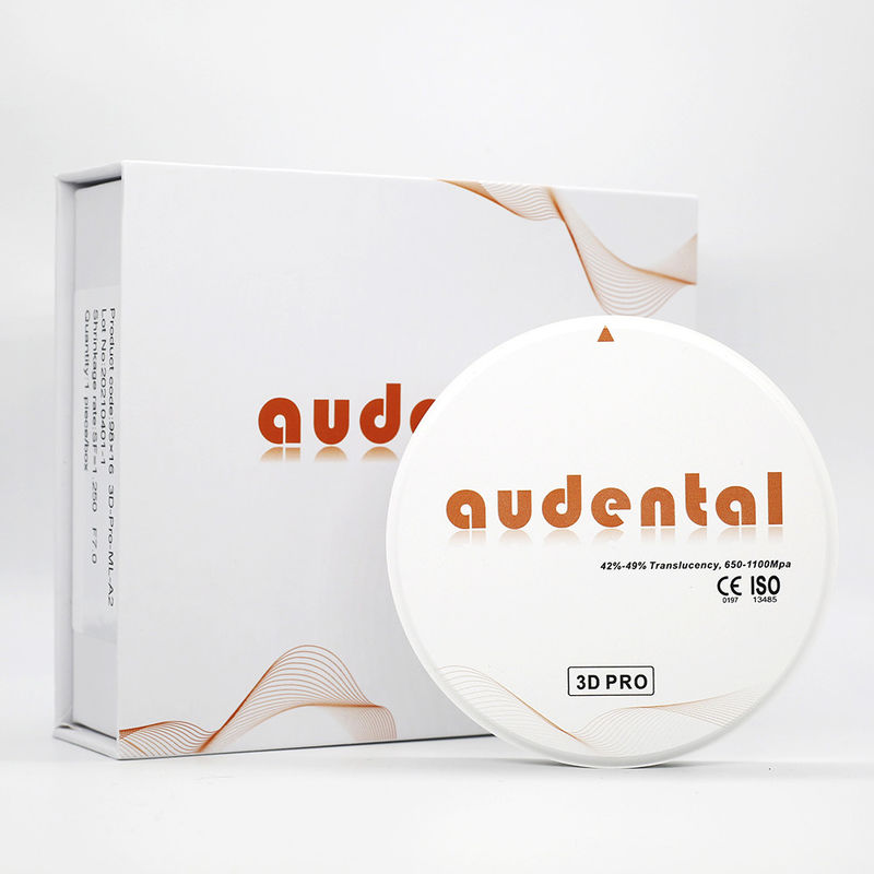 3d Pro CAD CAM Dental Blank Dental Zirconia Disc 98/95/92mm Audental Ce Certificate Iso Standard