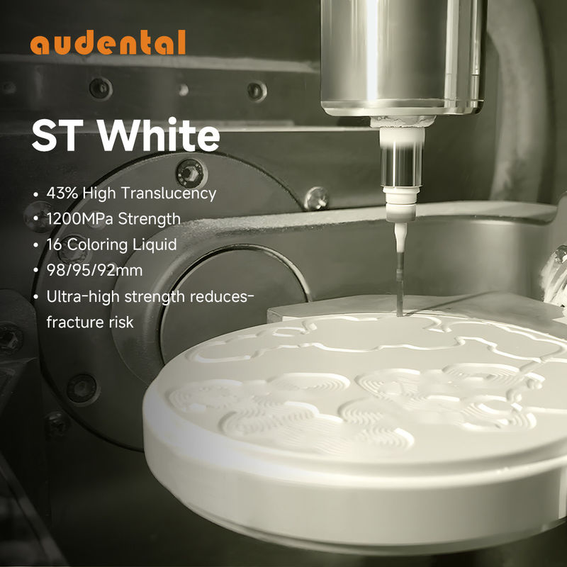 16 Coloring Liquids Zirconia Dental Block Multilayer Translucency with 1200MPa Strength