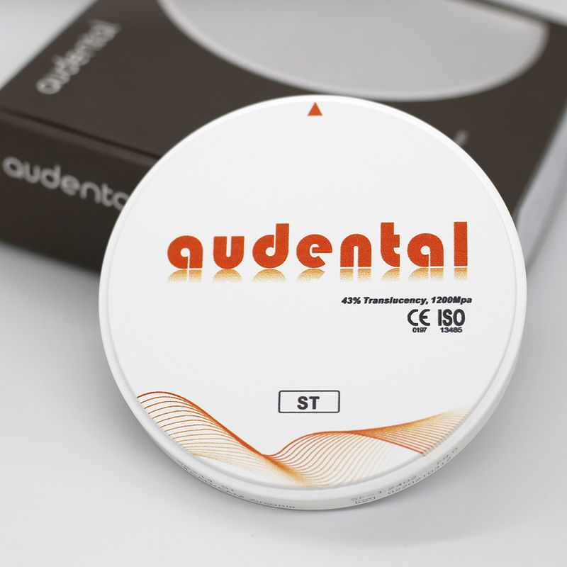 ST/DST White Dental Zirconia Block with 1200Mpa High Strength and 43% Translucency OEM/ODM