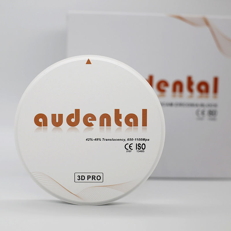 Audental 3d Pro Zirconia Block 1200Mpa 98mm CAD CAM System Dental Lab Materials 10-30mm for Inner Crown