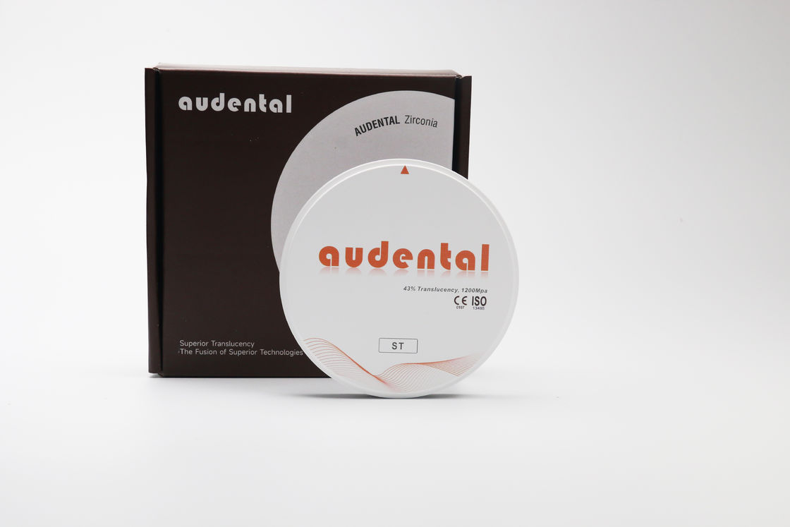 Audental ST Zirconia Blocks for Full Arch Dental Restorations White Blank Disc Milling CAD/CAM Lab Material D shape 95mm