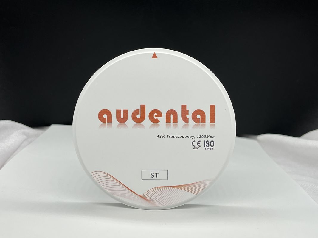 High Strength ST/DST White Zirconia Block 41-43% Translucent For Dental Restorations