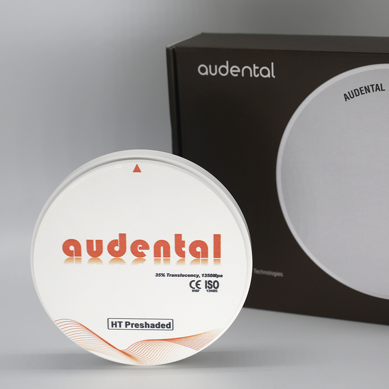 Audental Dental Restoration HT White 98mm Zirconia Blocks Dental Lab CAD CAM System Factory Price Dental Consumable