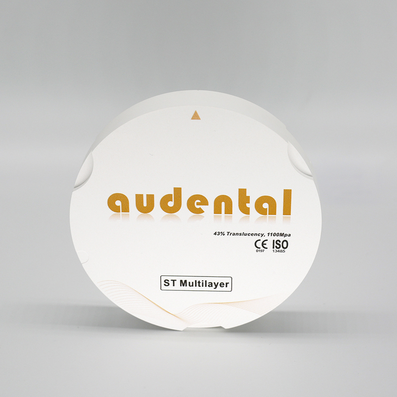 680Mpa zirconia block With 49% Translucency Smooth Surface Vita 16 Color