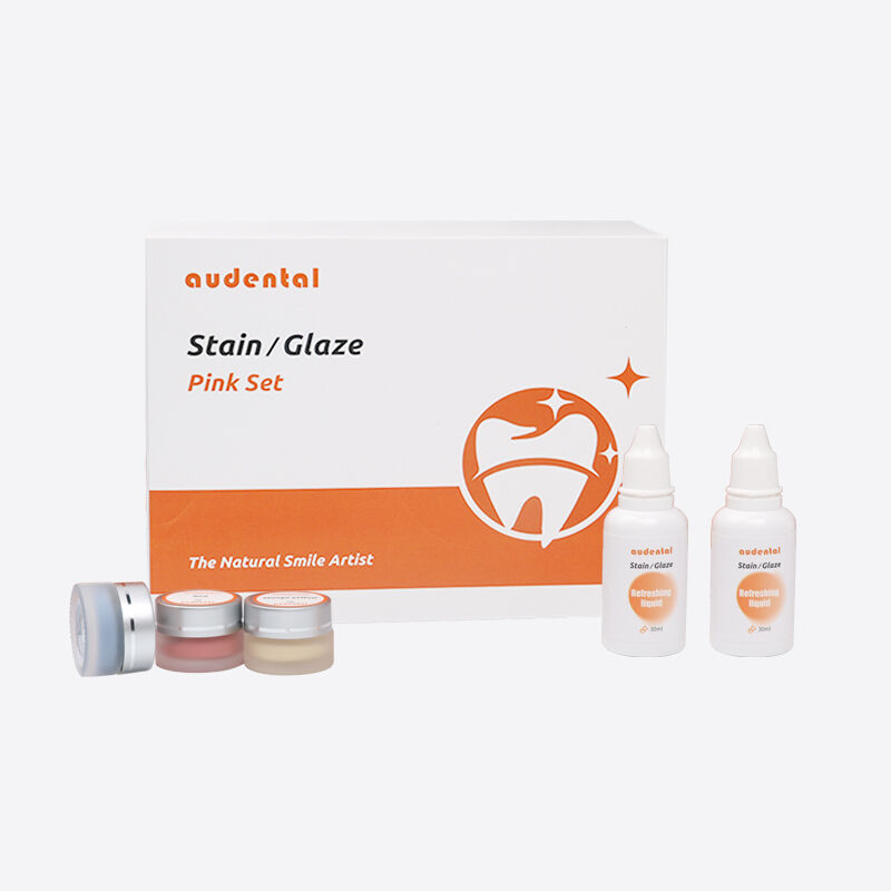 Dental Lab Equipment with ready to stain and glaze paste set enabling smooth application and flexible shade customization