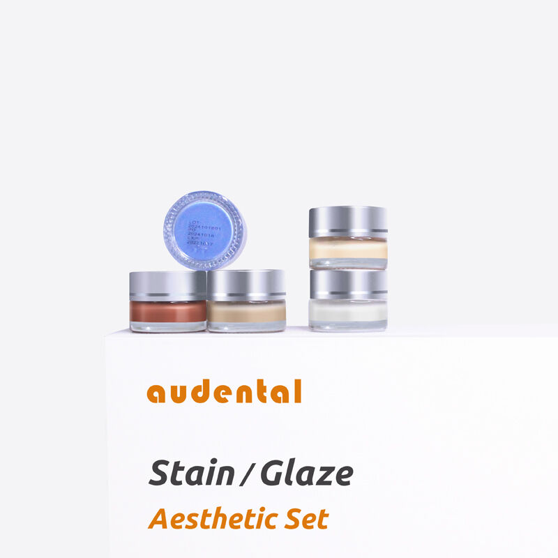 Dental Lab Equipment with ready to stain and glaze paste set enabling smooth application and flexible shade customization