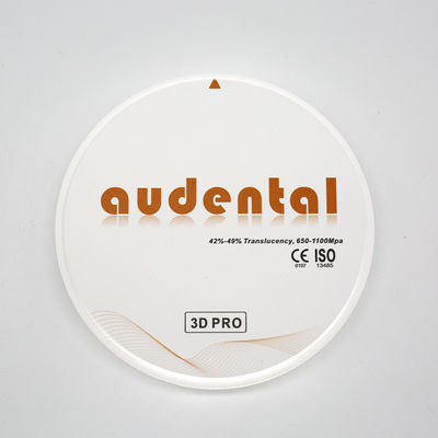 Zirconia 3D Pro With Flexural Strength 650-1100Mpa 12 14 16 18 20 22 25mm Thickness