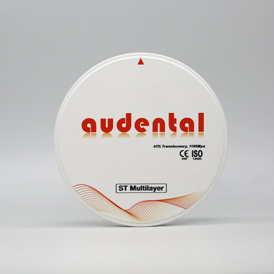 Audental 98 ST Dental Zirconia Block 1100MPA 43% TRANSLUCENCY Color A1,A2,A3