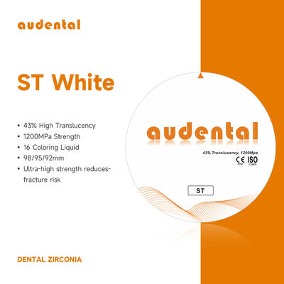 Flexural Strength Multilayer Zirconia Blocks 43% Translucency For Dental Restorations