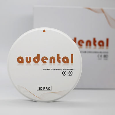 Audental 3d Pro Zirconia Block 1200Mpa 98mm CAD CAM System Dental Lab Materials 10-30mm for Inner Crown