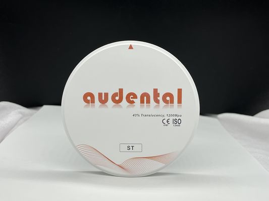 High Strength ST/DST White Zirconia Block 41-43% Translucent For Dental Restorations