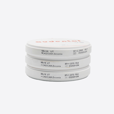 UT/DUT White Dental Zirconia Disc 600Mpa 49% Translucency Dental Zirconia Block